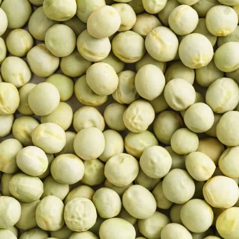Close up of Grasslands Green Peas.