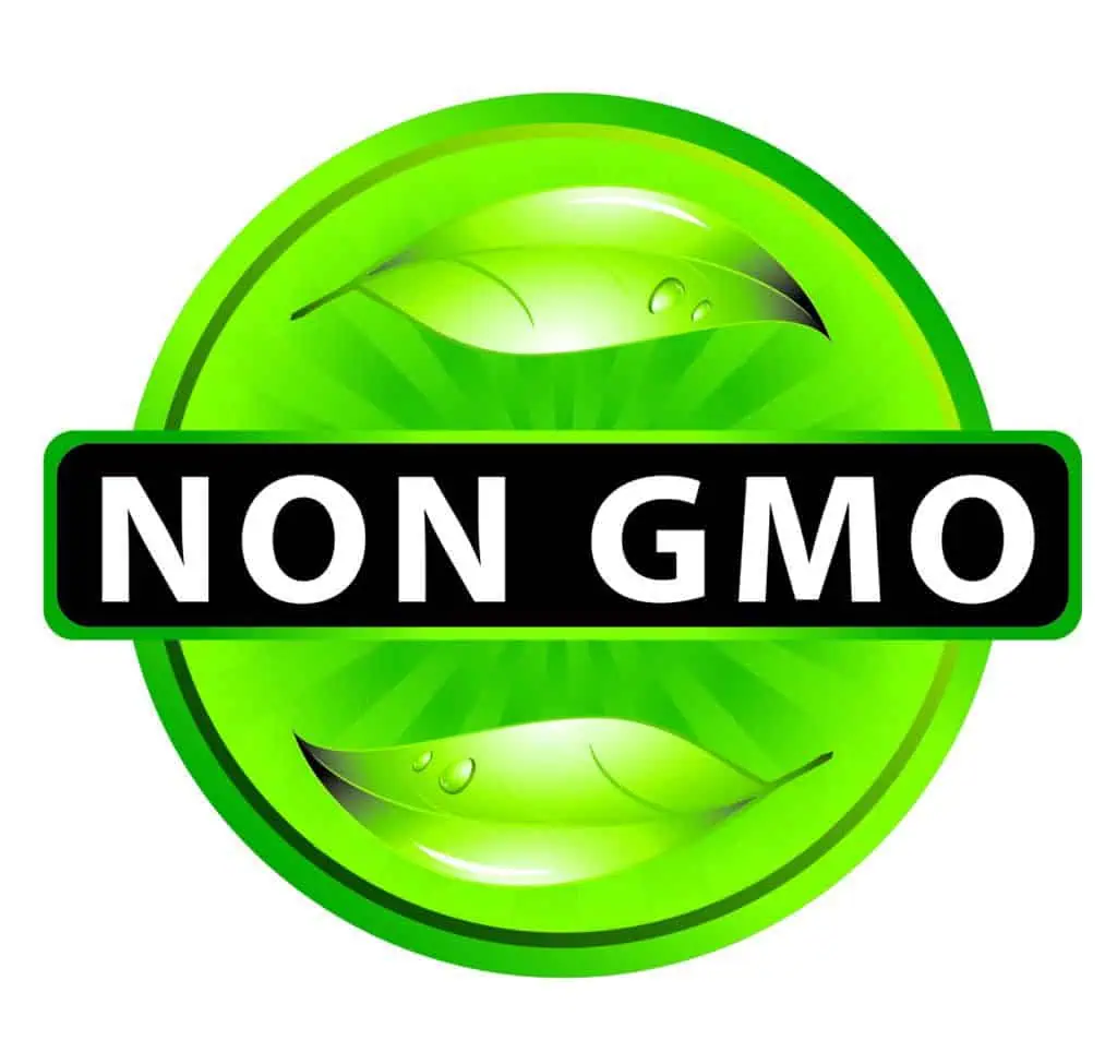 Non-GMO green leaf logo emphasizing organic, sustainable grassland products and eco-friendly farming practices.