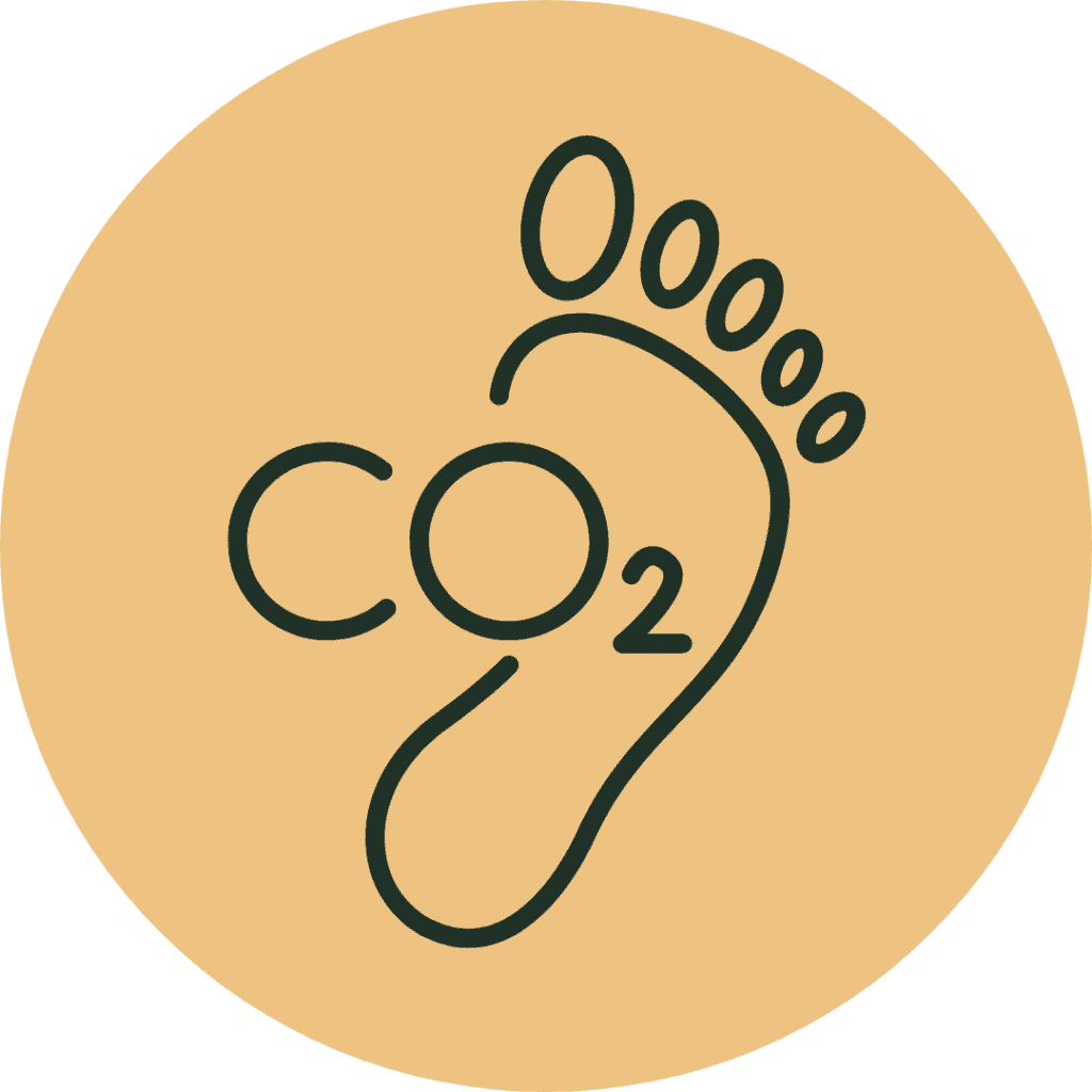 CO2 footprint footprint icon eco friendly concept for sustainability and environmental awareness.